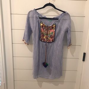 Bohemian beach cover-up/mini dress
